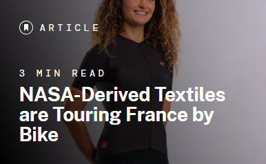 3 MIN READ – NASA‑Derived Textiles are Touring France by Bike